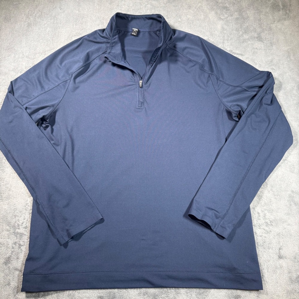 Rhone Quarter Zip Performance Pullover Mens XL Navy Athletic Thumb holes